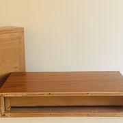 Pair of vintage rosewood veneer shelves, France 60s