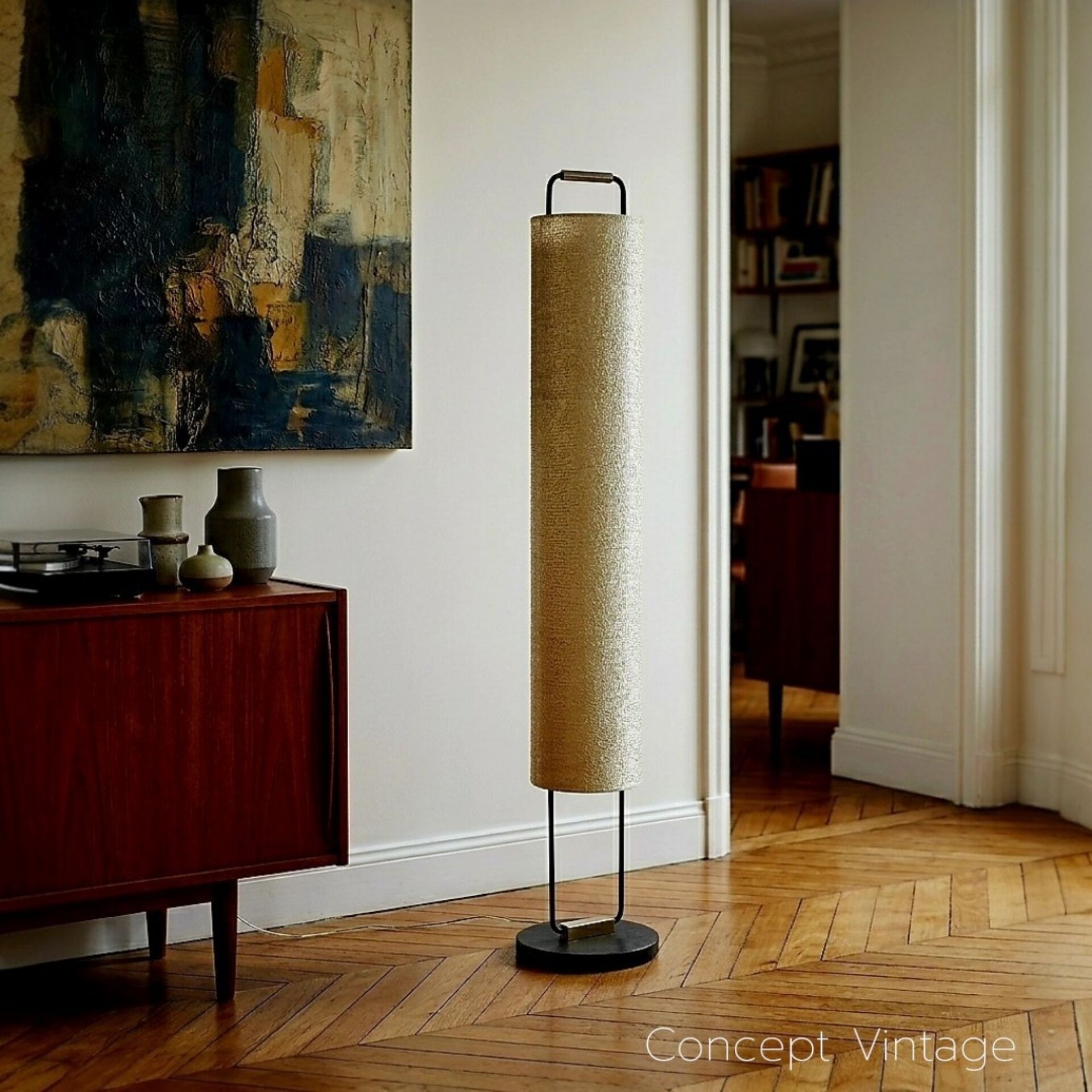 Rare modernist lamp – Jean Gandelin (1950)