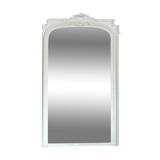 Miroir ancien blanc 218,5cm/123,5cm époque Napoléon III miroir de cheminée