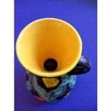 Vallauris ceramic vase lava decoration