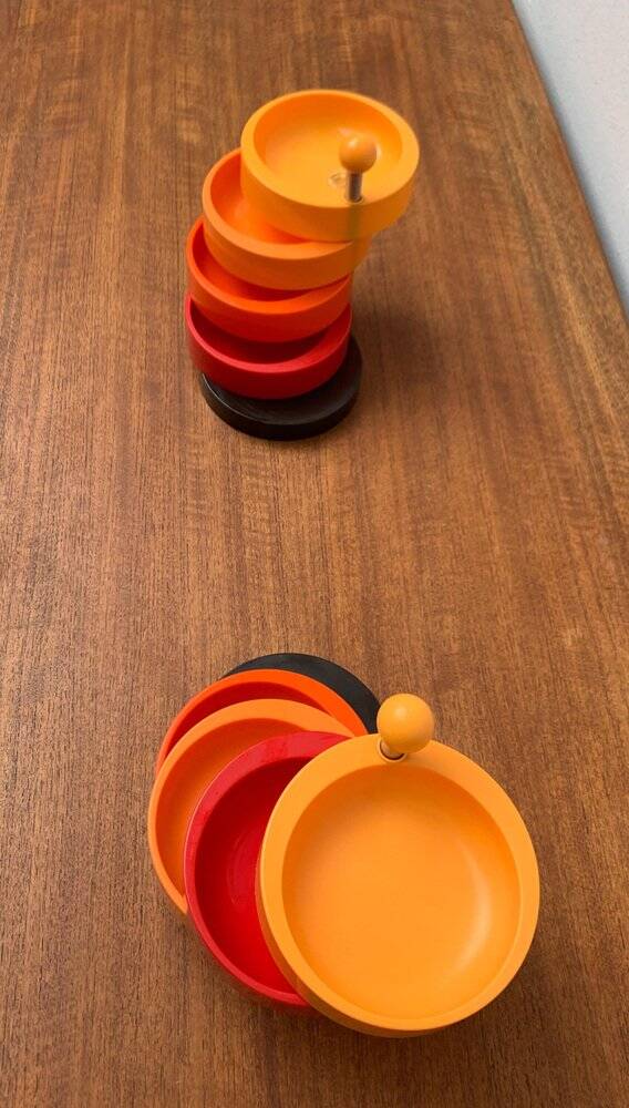 Extendable space-age pivoting bowls from the mid-century by Emsa, 1960s, set of 2.