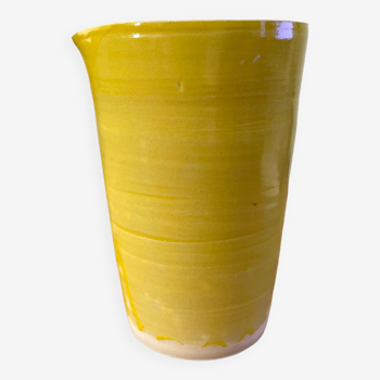 Handmade yellow ceramic vase