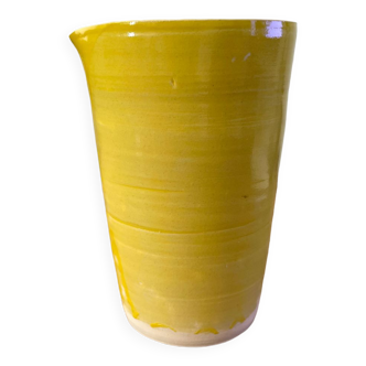 Handmade yellow ceramic vase