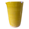 Vase en ceramique jaune fait main
