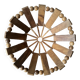 geometric olive wood basket, France 1970