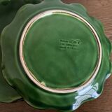 Set of 4 wavy glazed earthenware plates by Milon from Dieulefit, 1970.