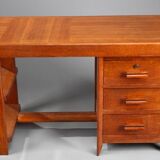 50s oak office by Pierre Bloch and Charles Dudouyt