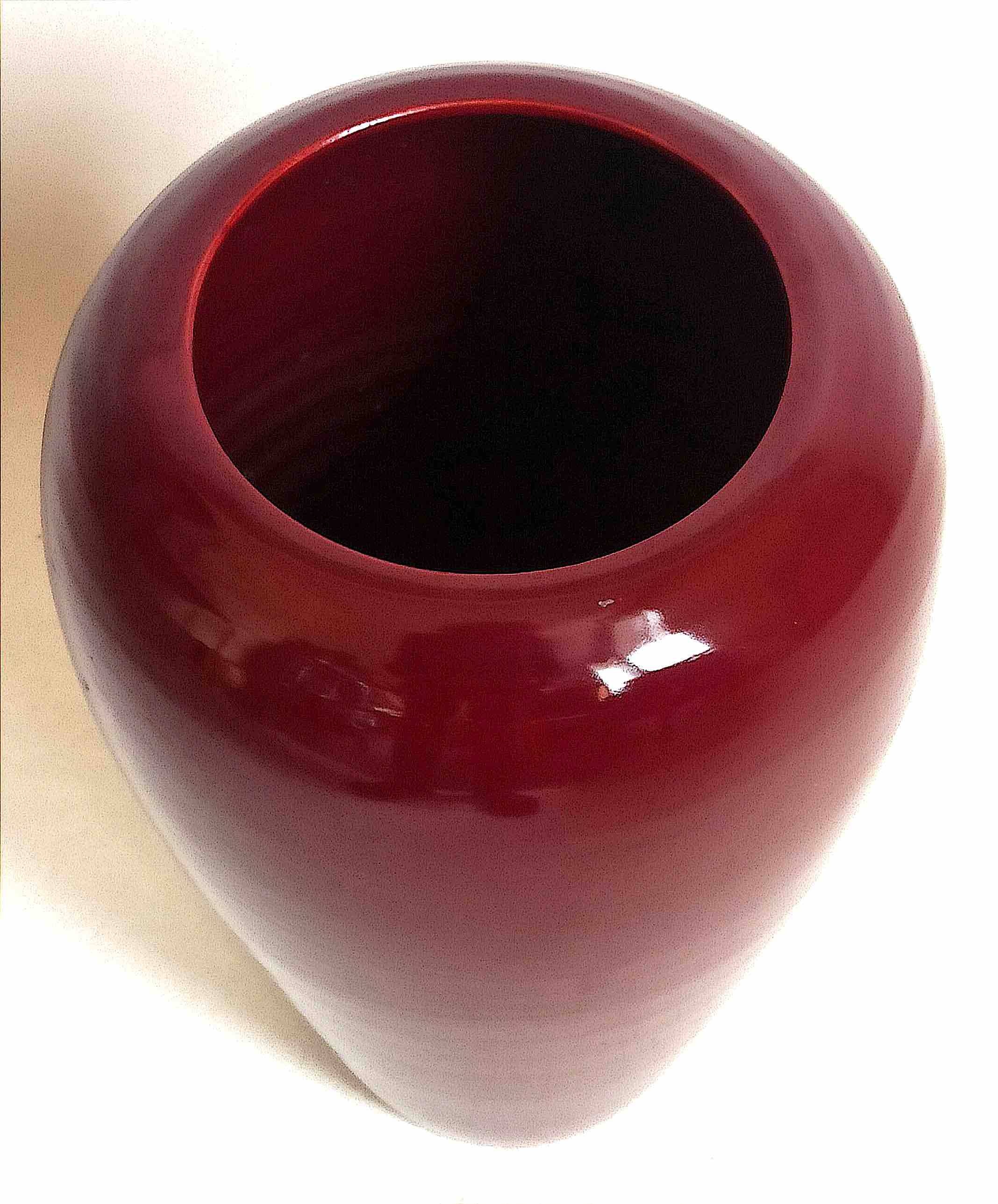 Bordeaux ceramic vase Height 30 cm