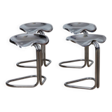 Set of 4 stools by Rodney Kinsman for Bieffeplast, 1970