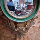 Empire style mirror with an eagle in carved and polychrome wood – late 19th century