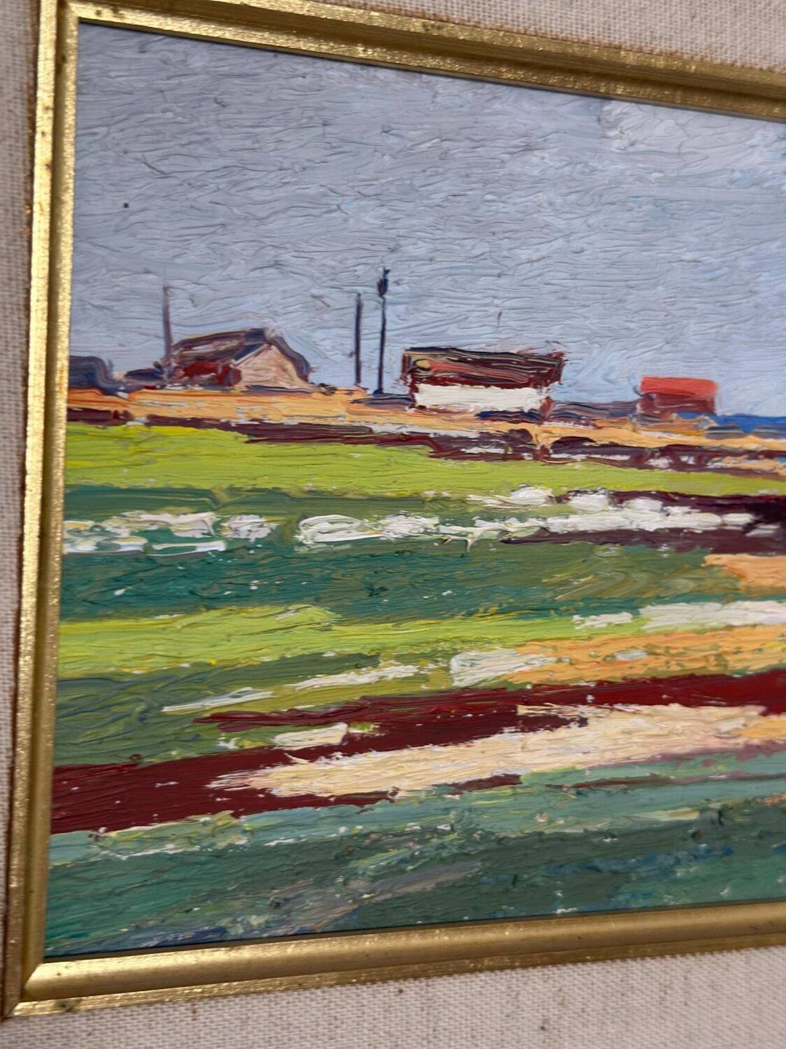 Swedish Oil on Panel – “Red Seaweed, Bredsätra Öland” by Stig Jonzon