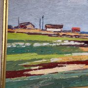 Swedish Oil on Panel – “Red Seaweed, Bredsätra Öland” by Stig Jonzon