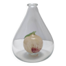 Vase en verre de Murano avec fruits en verre Pulegoso attribuable à Napoléon Martinuzzi