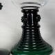 Set of 5 green römer glasses engraved with vine pattern - Bavarian crystal - 70s / 80s