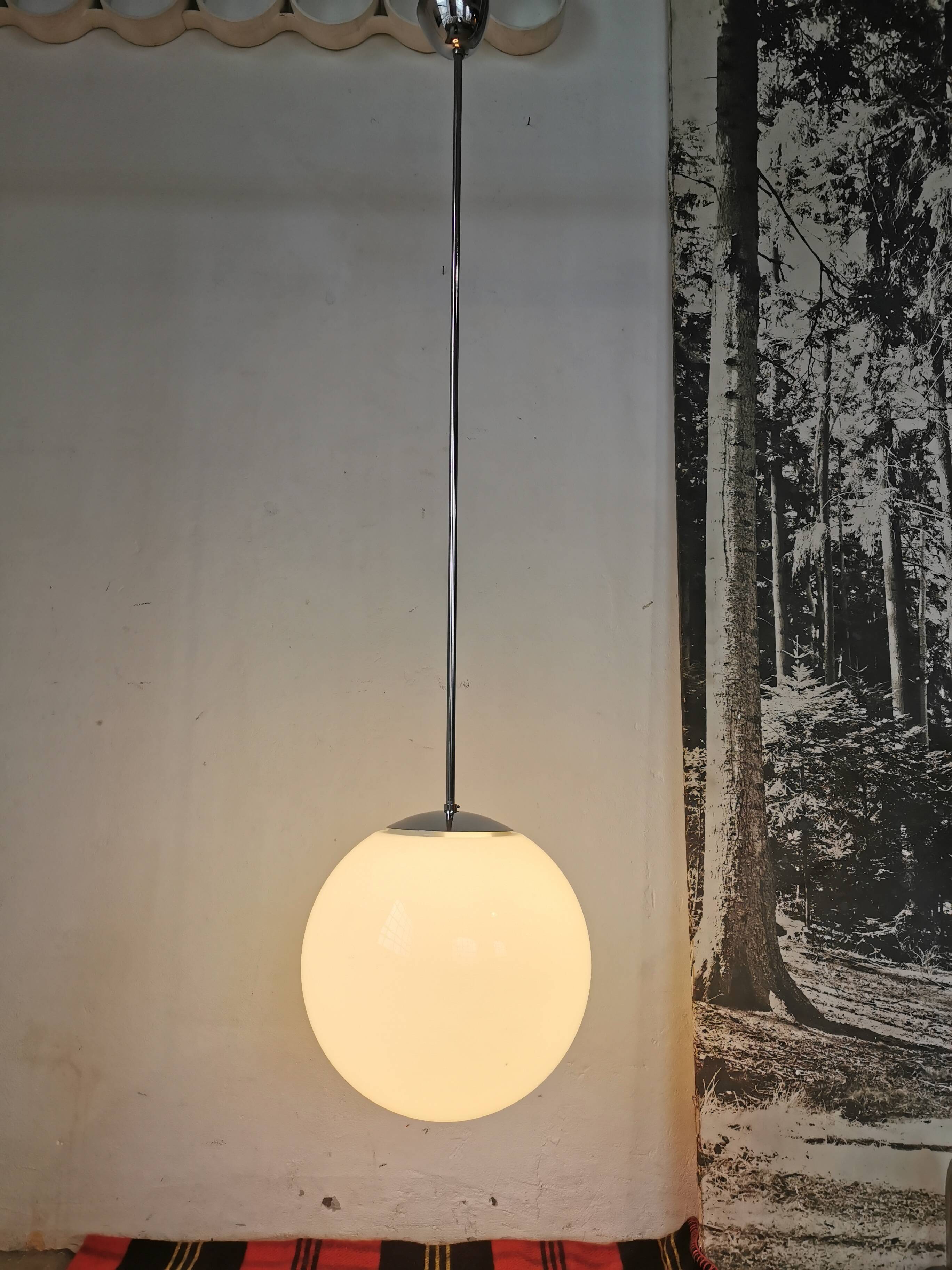Technolumen white opaline ball pendant light