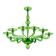 Contemporary Italian Green Murano Style Glass Chandelier