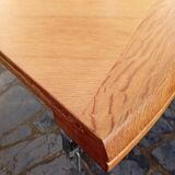 Large oak table by Guillerme & Chambron