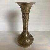 Orientalist vase in worked brass