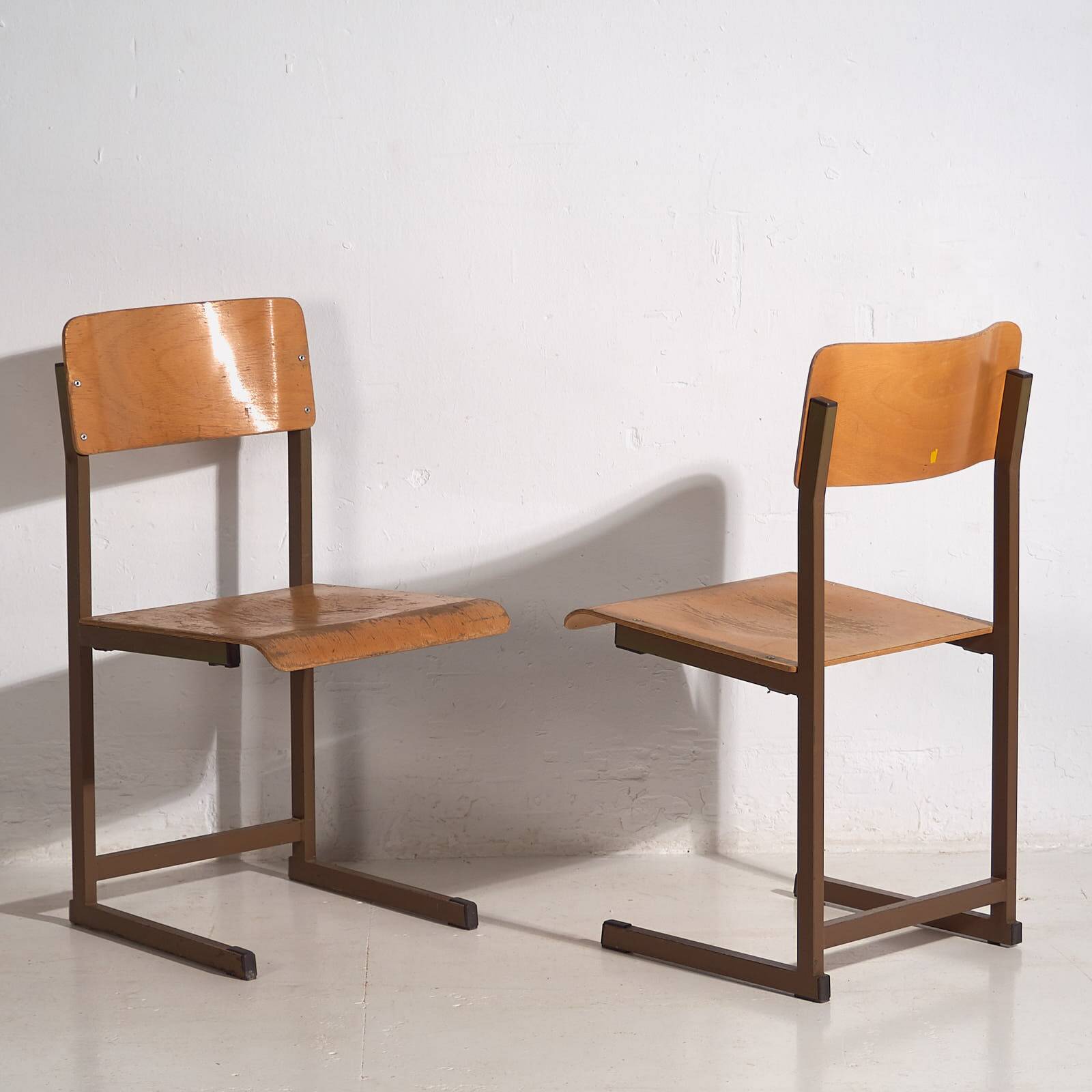 Vintage chaise longues (circa 1950). Set of 4 pieces