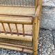 Vintage rattan wall shelf with mirror