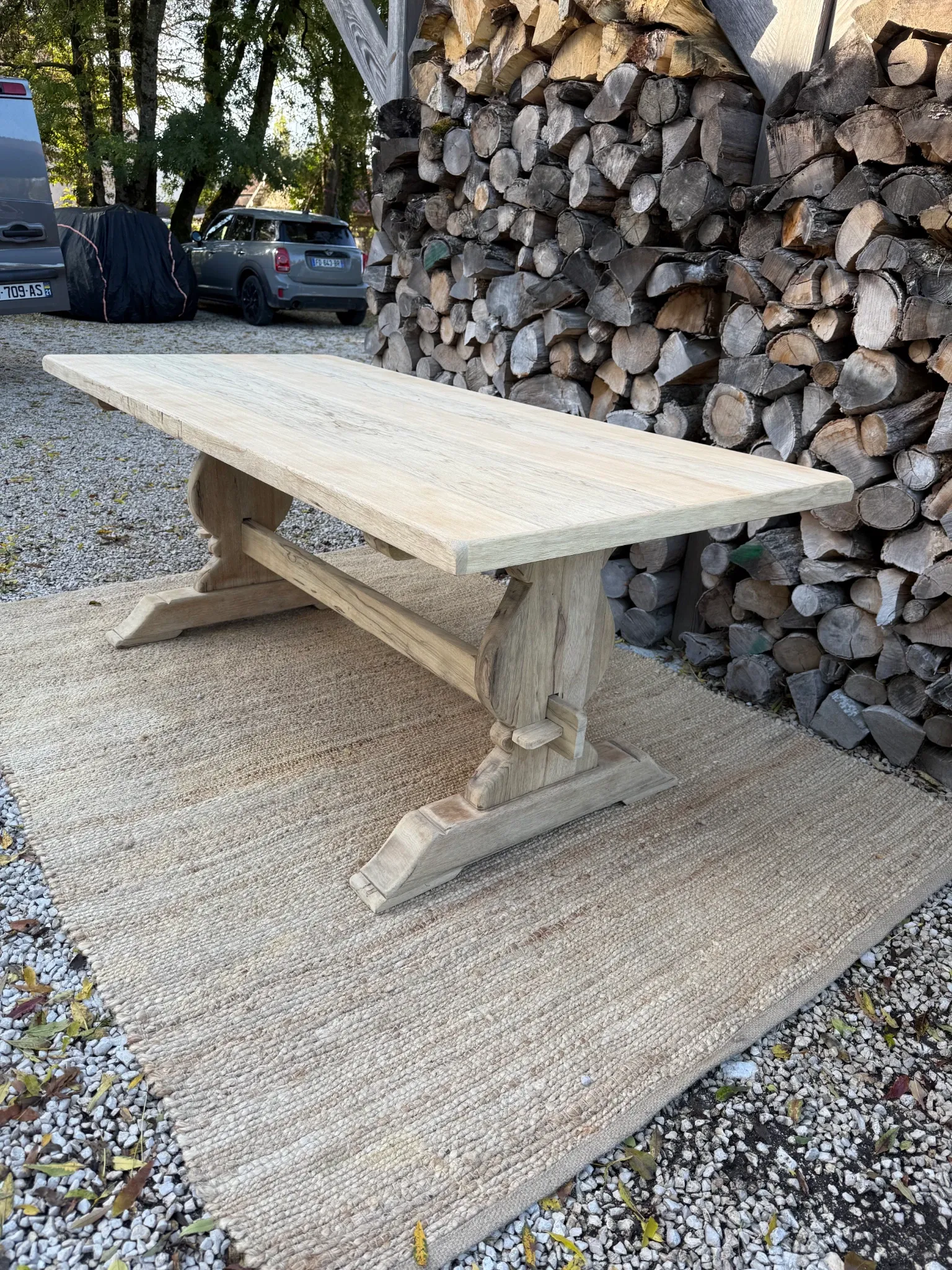 Table monastère 188cm frêne massif