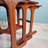 Ensemble de 3 tables gigognes en teck G-plan, années 1960