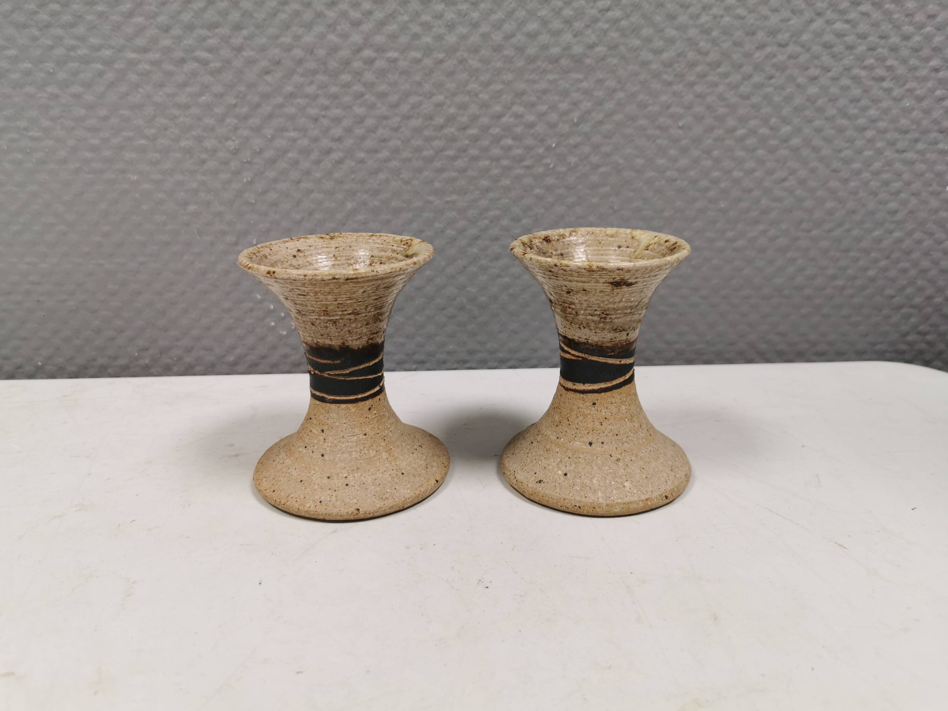 A set of beautiful ceramic candle holders from Danish Tue Poulsen.