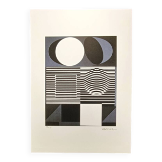 1970s Victor Vasarely Limited numbered Edition Lithograph.