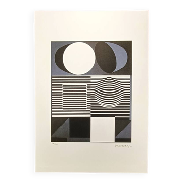 1970s Victor Vasarely Limited numbered Edition Lithograph.