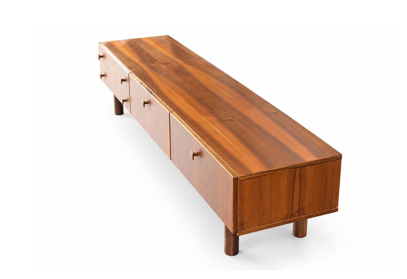 Enfilade basse vintage - style scandinave en Noyer