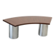 Italian walnut and chrome desk