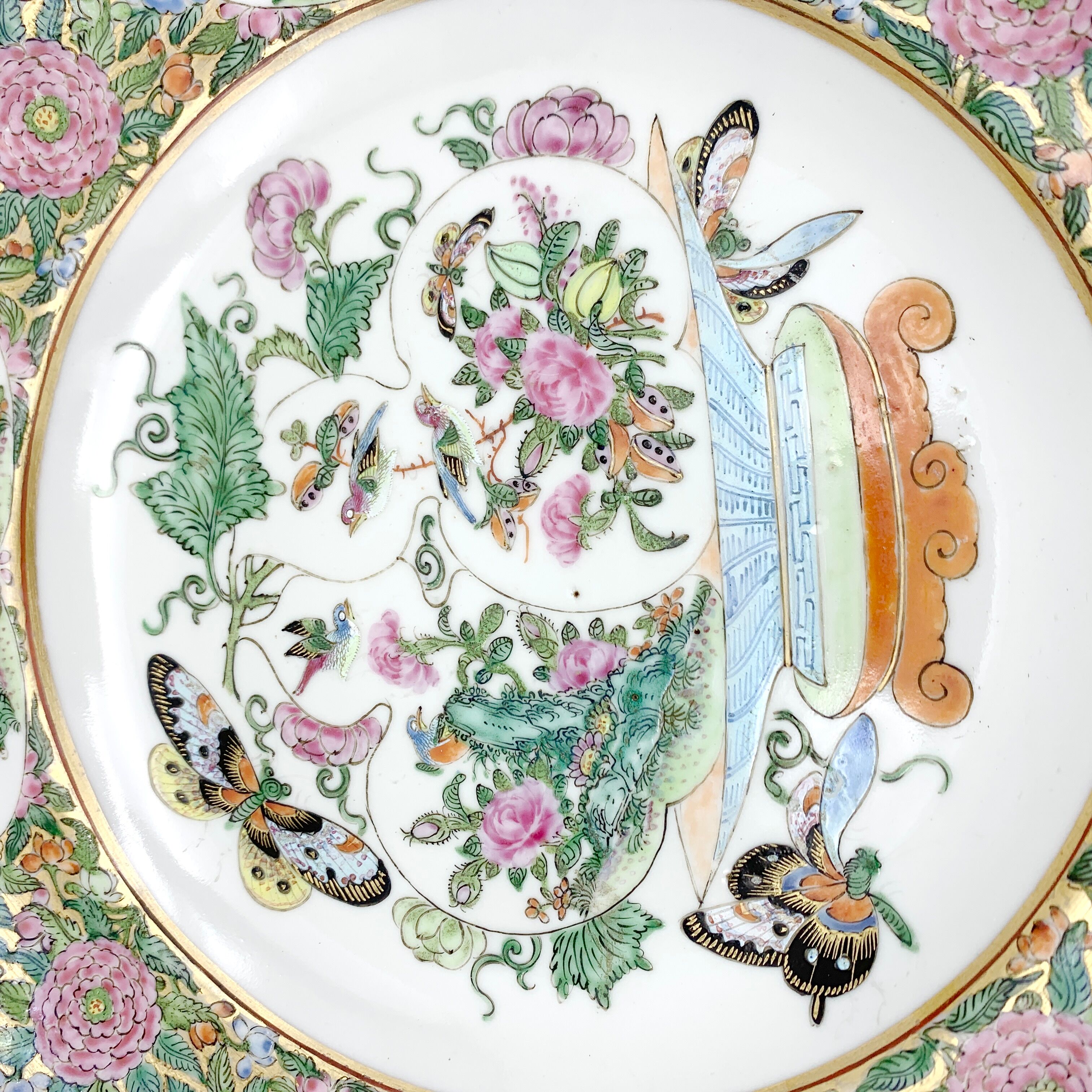 Chinese porcelain plate Canton Pink family XIX