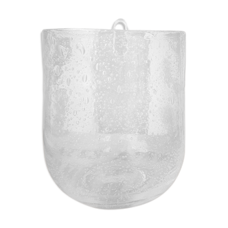 Vase en verre bullé