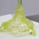 Pair Uranium or annagreen glass candlesticks by Vallerysthal & Portieux