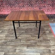 Mahogany veneer dining table by Marcel Gascoin 1960 for Alveole