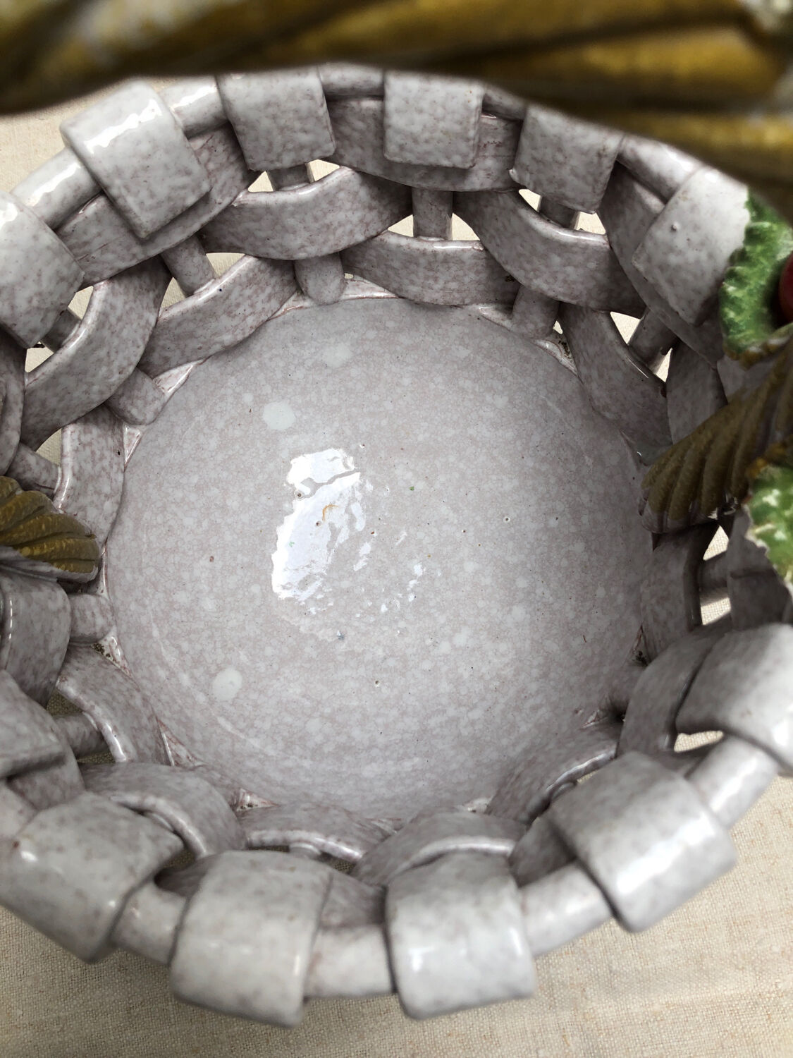 Cherry earthenware basket