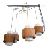 Cascade ceiling lamp with glass shades