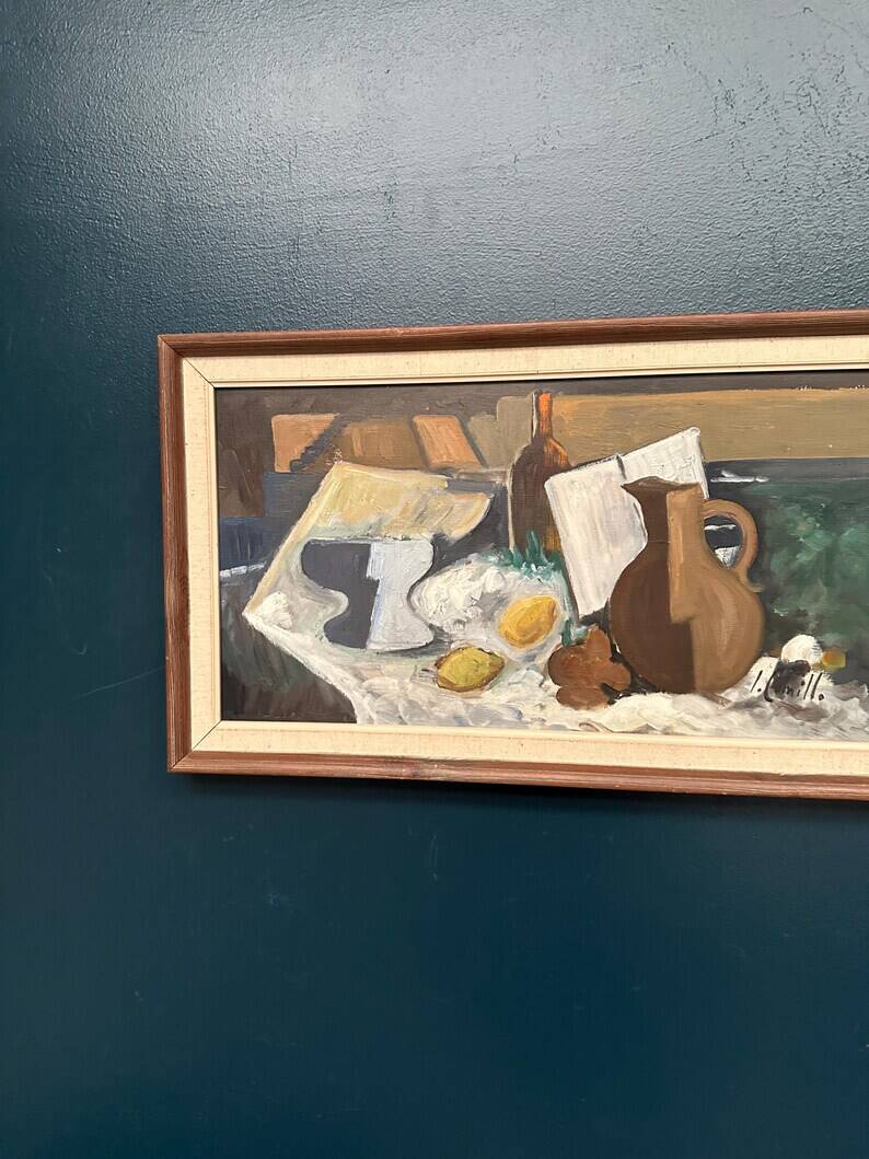 Original Swedish Oil on Canvas – “Still Life” by Inge Camill – Signed – Vintage & Framed – 57 × 34 cm (22.4" × 13.4")