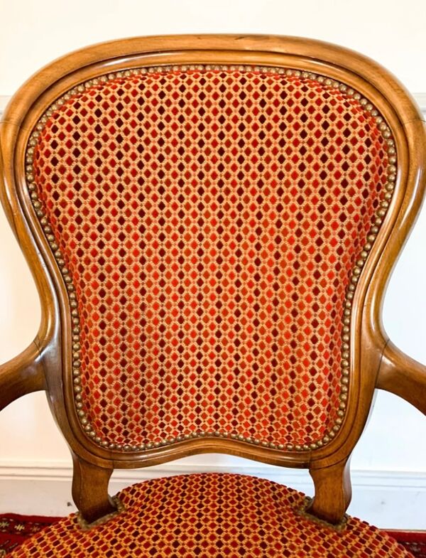 Fauteuil cabriolet style Louis XV, vers 1850