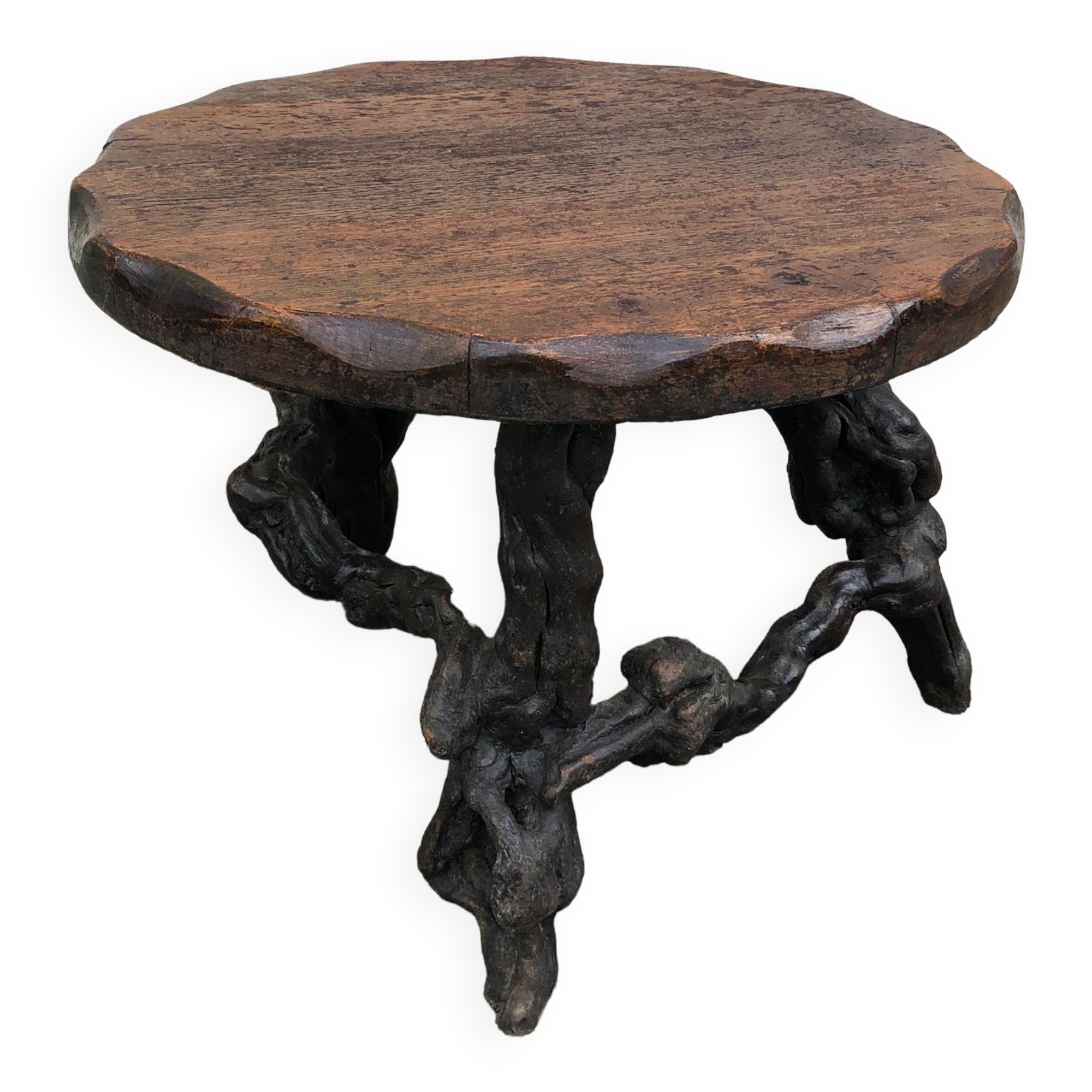 Raw wood coffee table