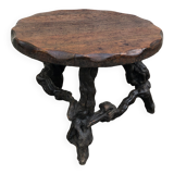 Raw wood coffee table