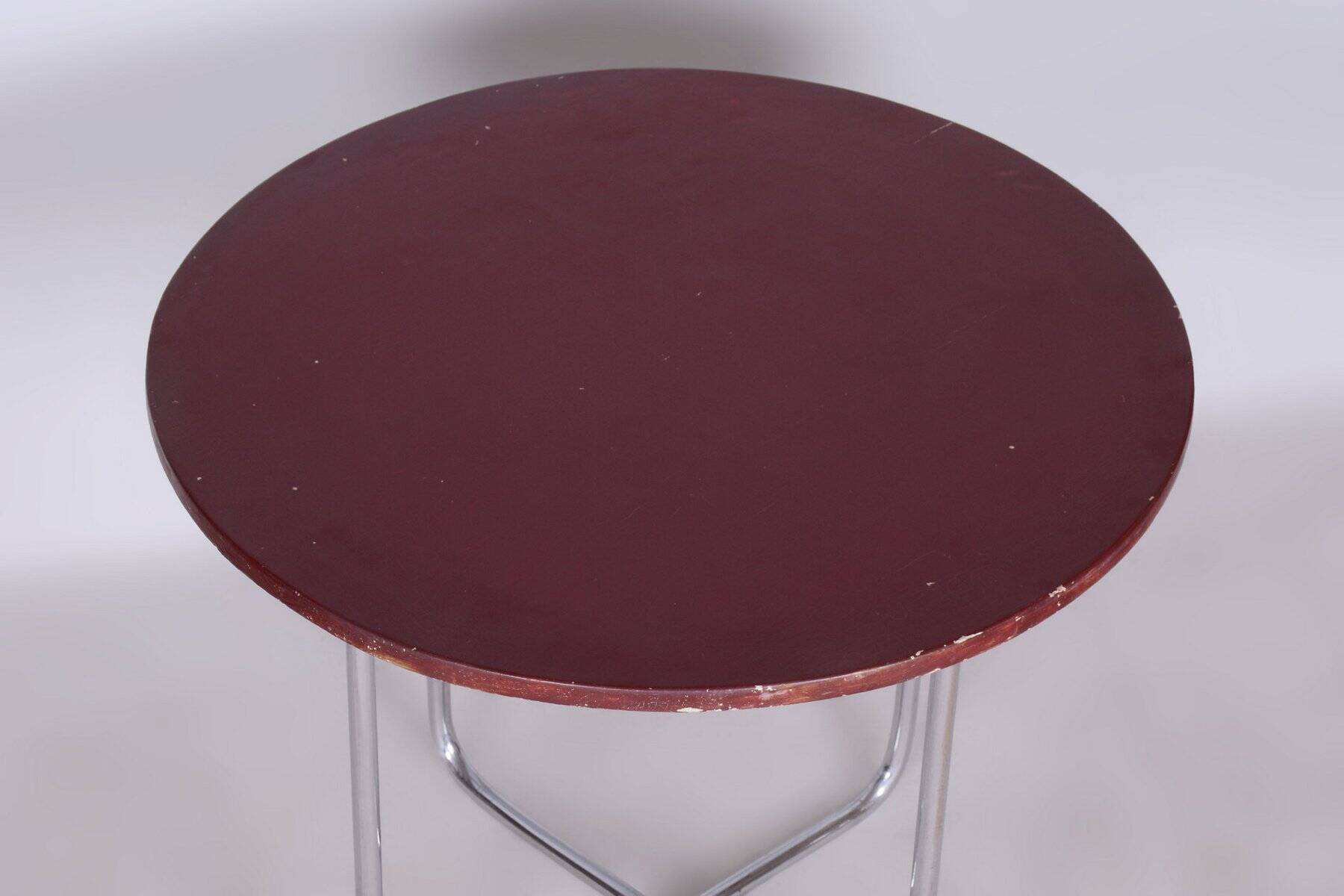 Czech Bauhaus Chrome Dining Table and Chairs attributed to Hynek Gottwald, 1930s, Set of 5