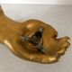 Vintage hand lamp in ceramic and opaline 70s