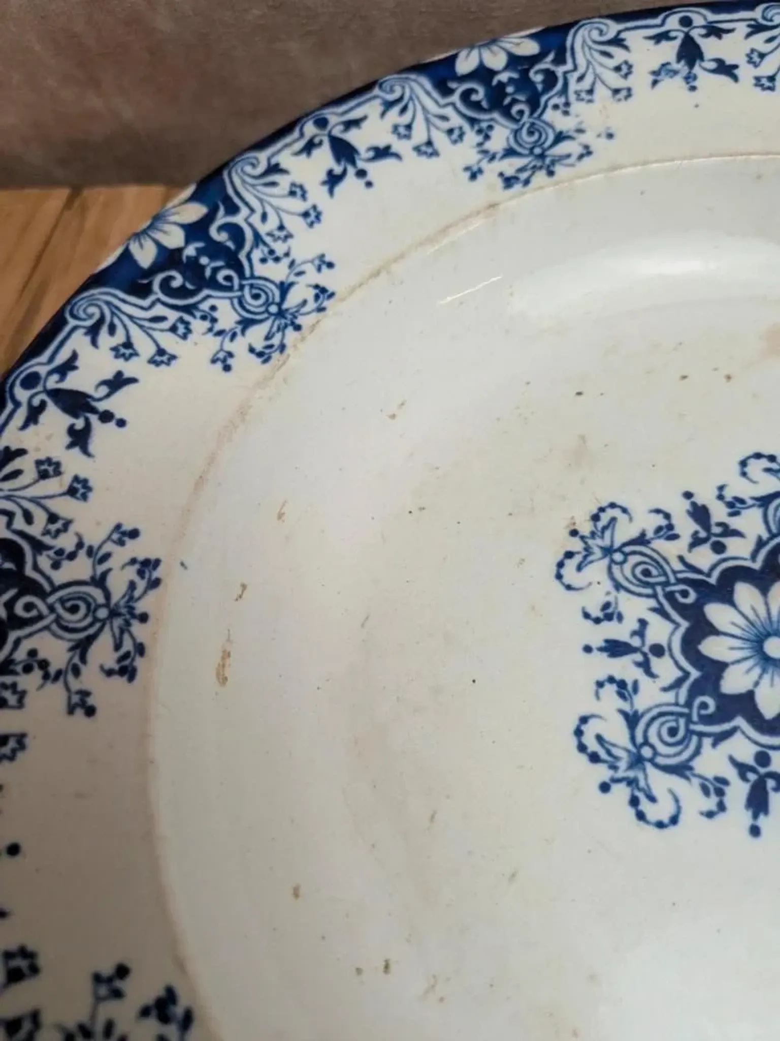 Set of 2 deep plates in ironstone Jules Vieillard Bordeaux – Rouen