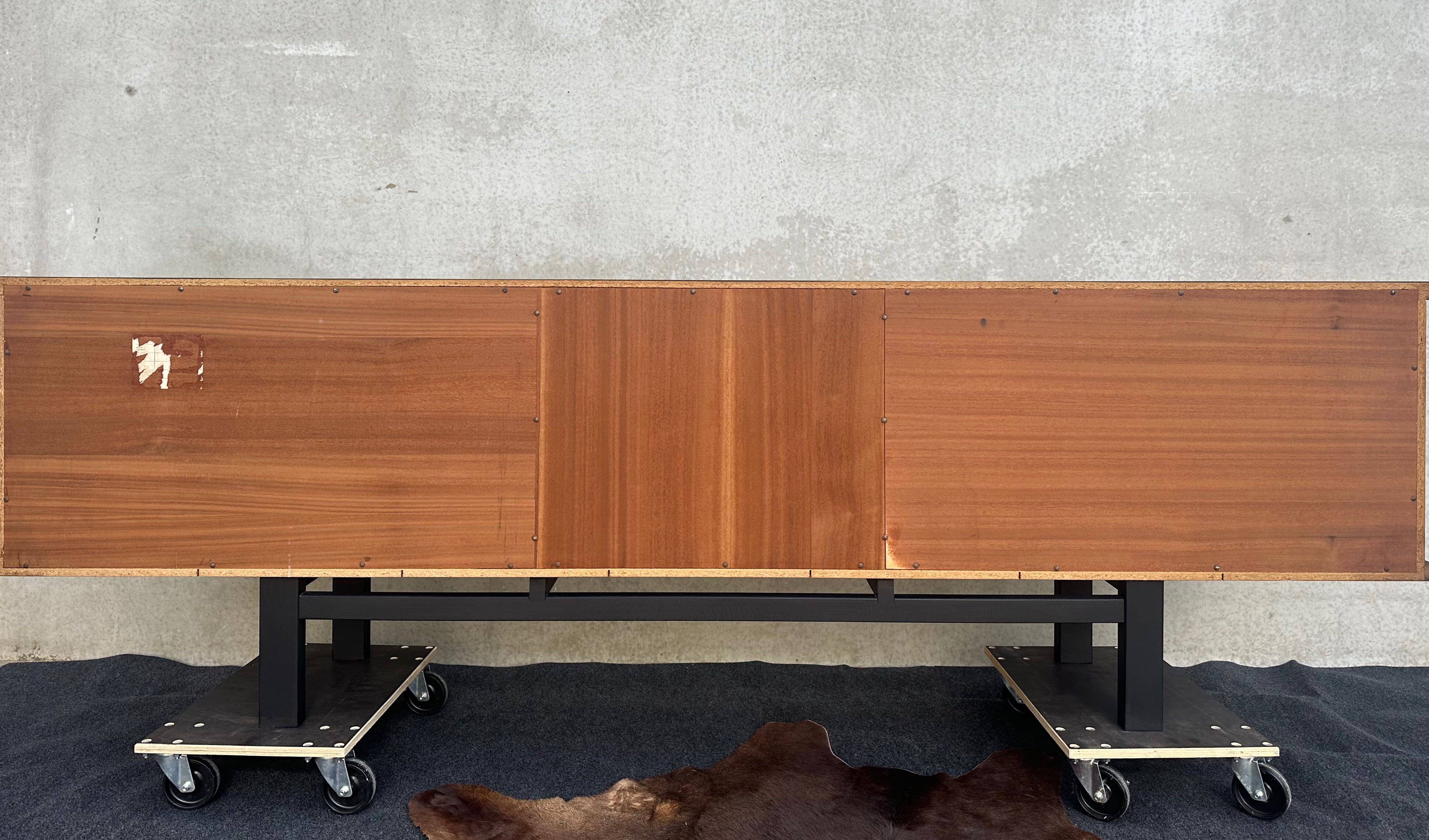 XL design black stained oak brutalist sideboard – De Coene