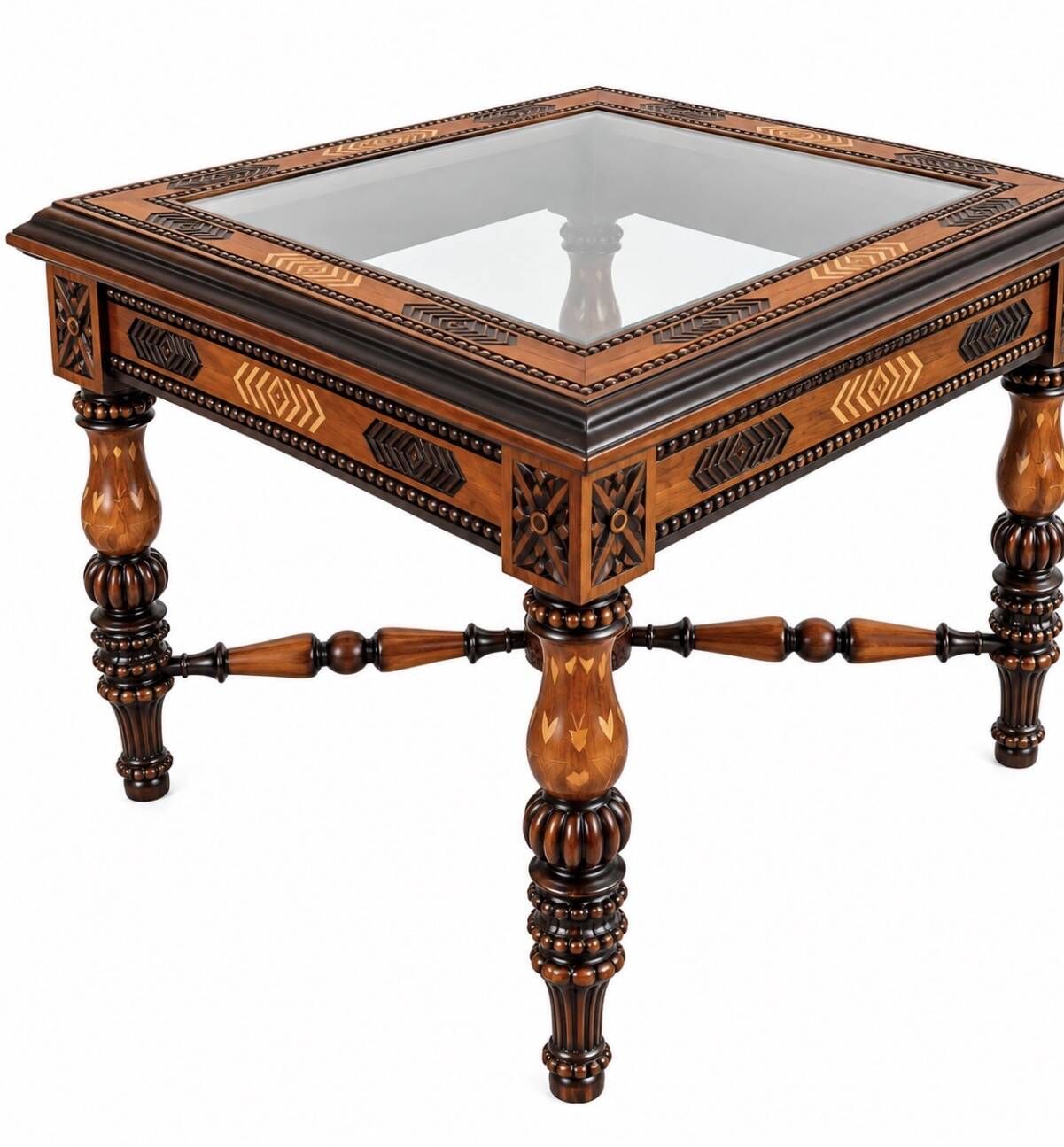 Set of 3 carved wooden coffee tables Chiniot, Pakistan