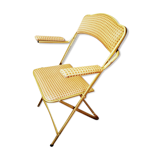 Folding gold arm chair