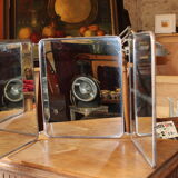 Vintage triptych barber mirror
