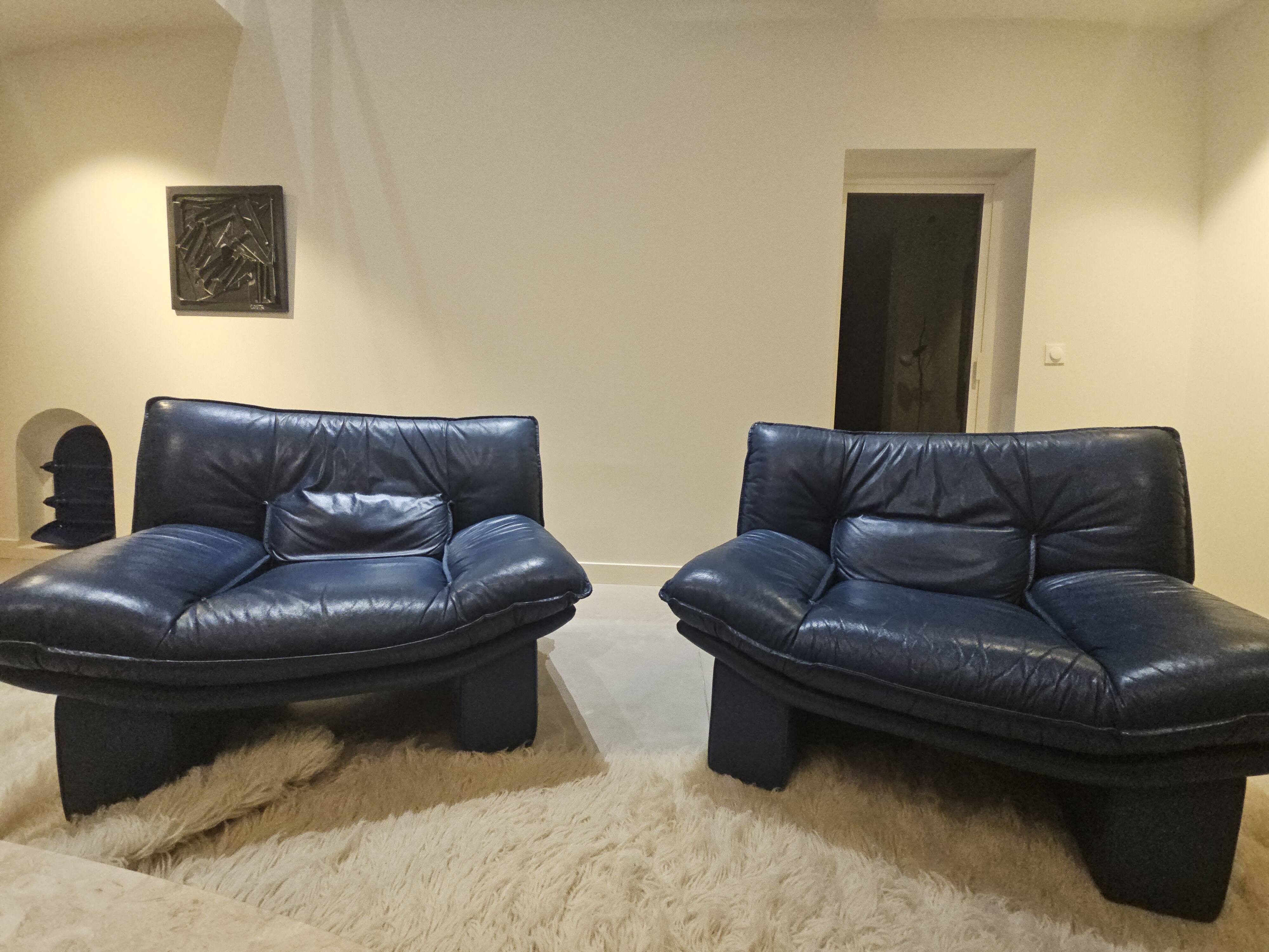 Paire de fauteuils, Nicoletti Salotti, 1980, Italie