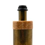 Hollywood regency pink granite and brass table lamp base, Italy 1970 ca.